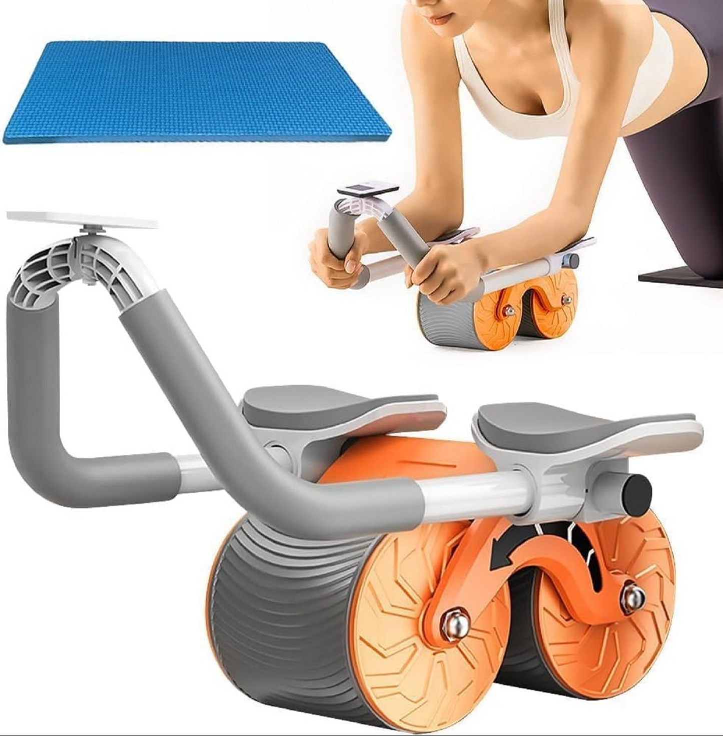 Automatic Rebound Abdominal Wheel – Ab Roller with Elbow Support for Effective Core Workouts