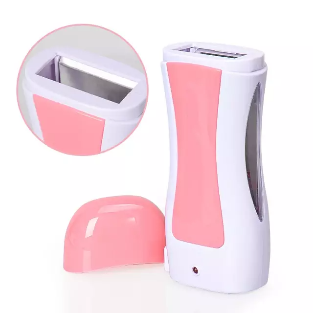 Pink Wax Roller Cartridge Heater – Automatic Heating for Easy Hair Removal (Professional & Personal Use)